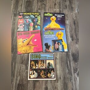 Sesame Street Vinyl Records Vintage lot of 5